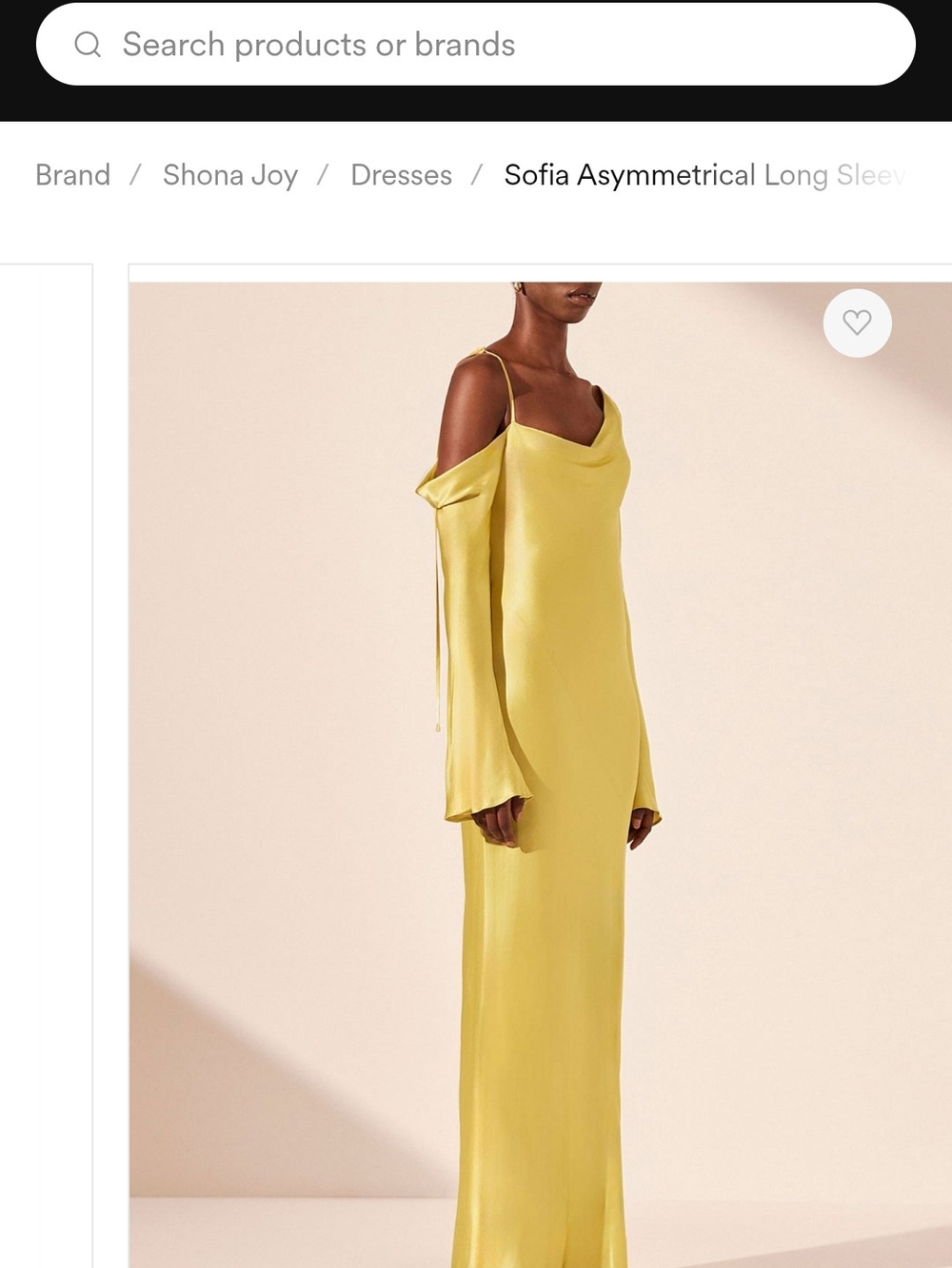 Shona Joy Lime Asymmetrical Long Sleeve Maxi Dress - Picture 5 of 7